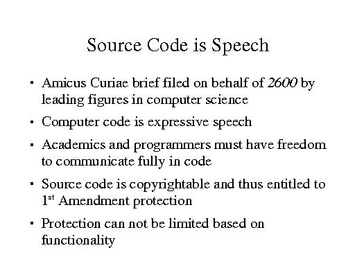 Source Code is Speech
