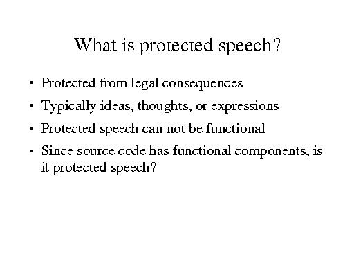 What is Protected Speech?