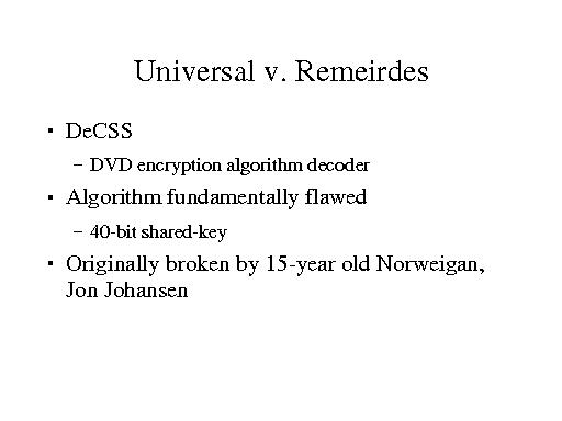 Universal v. Remeirdes